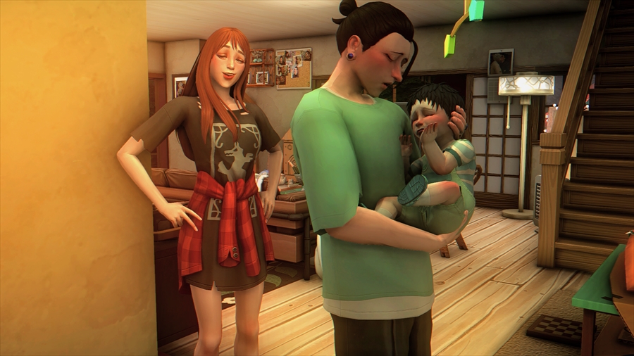 数時間後多少体力は回復したものの息子は寝る時間が足りない。眠い!と大泣き