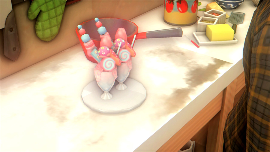 可愛いパフェを作ってみたと同時に汚れるキッチン