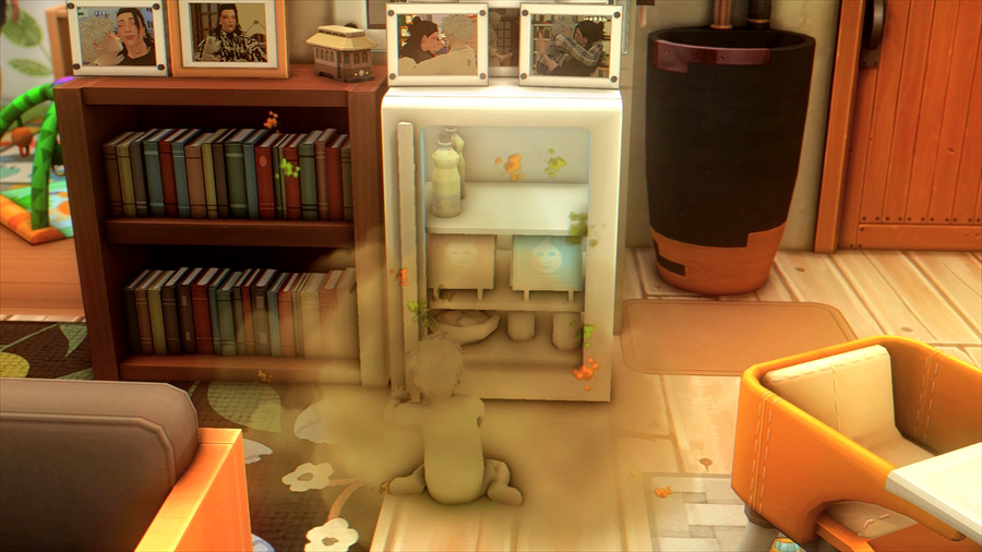 当の本人は冷蔵庫の前で何やらわちゃわちゃ