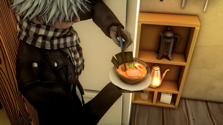 早速傑作のラーメンを食べる悟