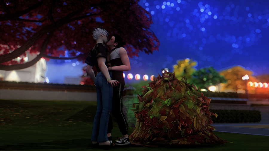 落ち葉でのウフフ可愛いからチャンスがあれば何度でも見たいという私のエゴの元腐った落ち葉で行為に及ぶことになる2人