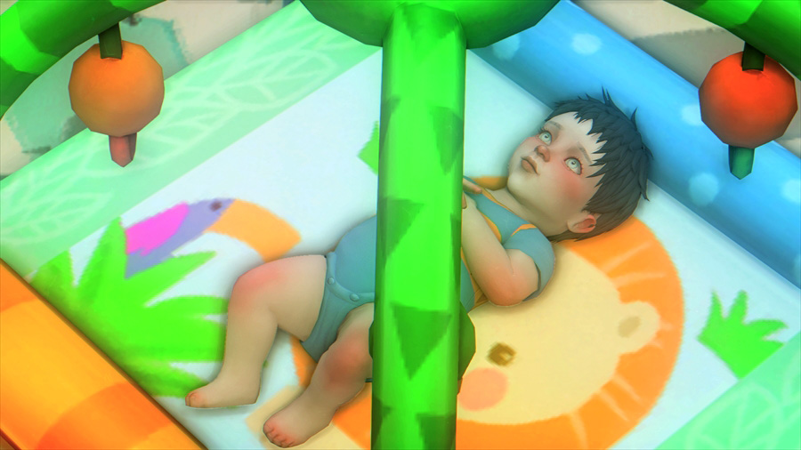 ベビーサークルに入っているスクショがあるのに