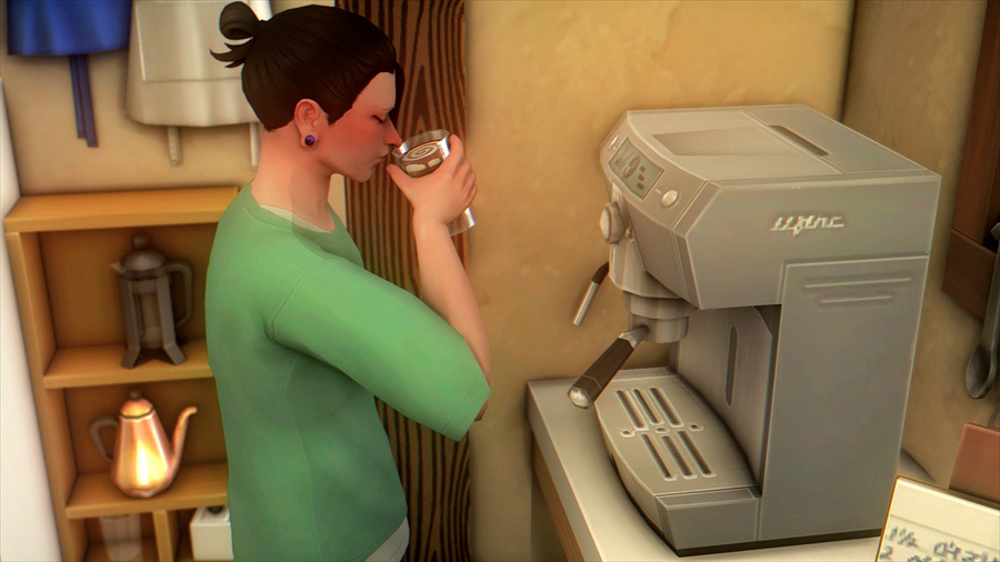 気軽にエスプレッソマシンで飲み物飲めるのとても良い