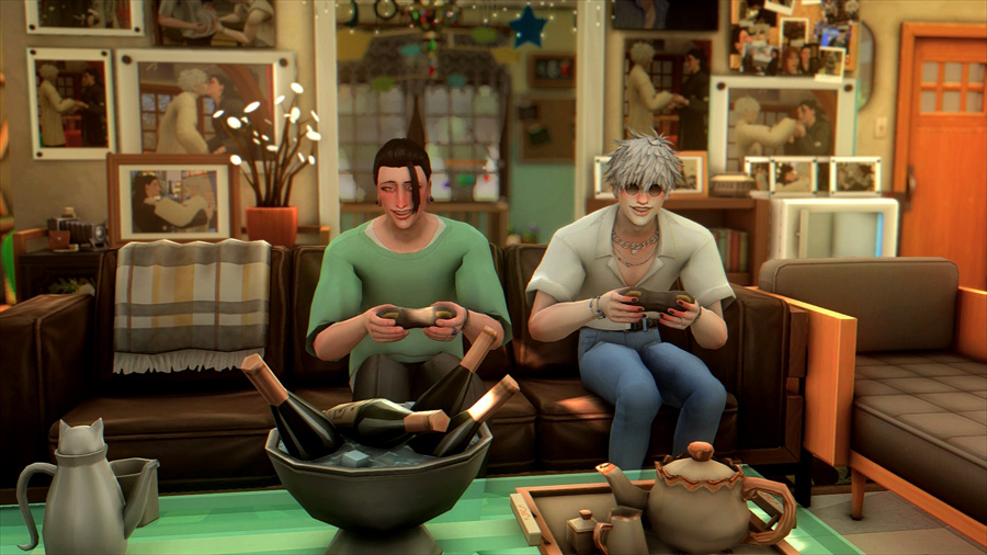 その後子供が寝ていたので両親はゲームタイム