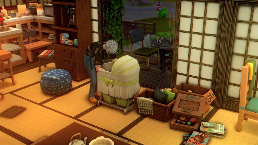 翌朝。起きてすぐにまた息子の世話をしている悟