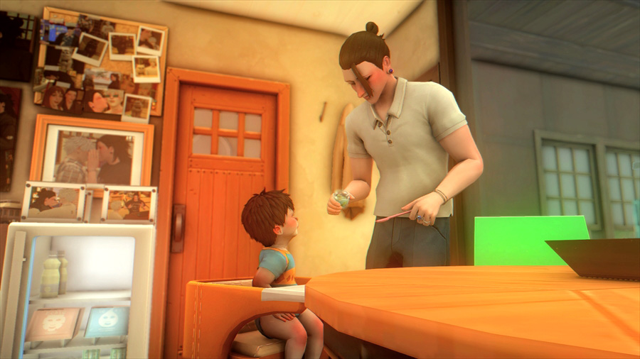 傑も起きてきたので今日は初ベビーフード