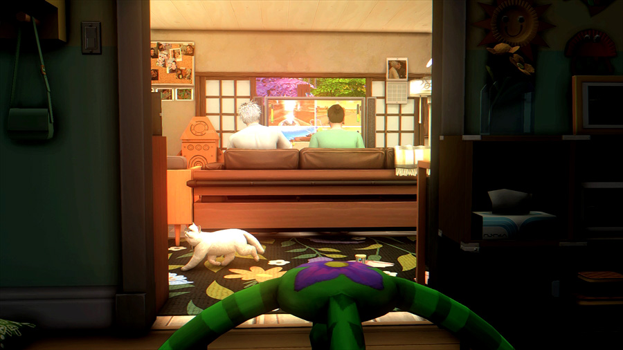 家族が増えてからの貴重な2人きりの時間。2人はマリオカートみたいなのを楽しんでいました