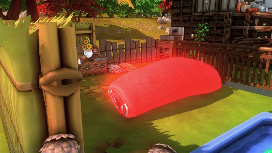 ブランケットでのウフフ。ブランケットの色も相まってかにかま感が