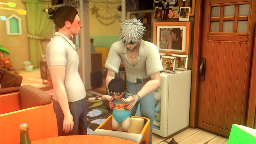 この子供用の椅子は子供を外に出すところまでは指示を出さないとやってくれないのでご飯を食べさせた後何もしていないと子供が何時間も椅子に座らされたままというようなことが結構あるのですが悟が常に子供を気にしてくれているのでベビーフードを食べさせてぼーっとしていた傑より先に長男を出してくれました。凄く気が利く