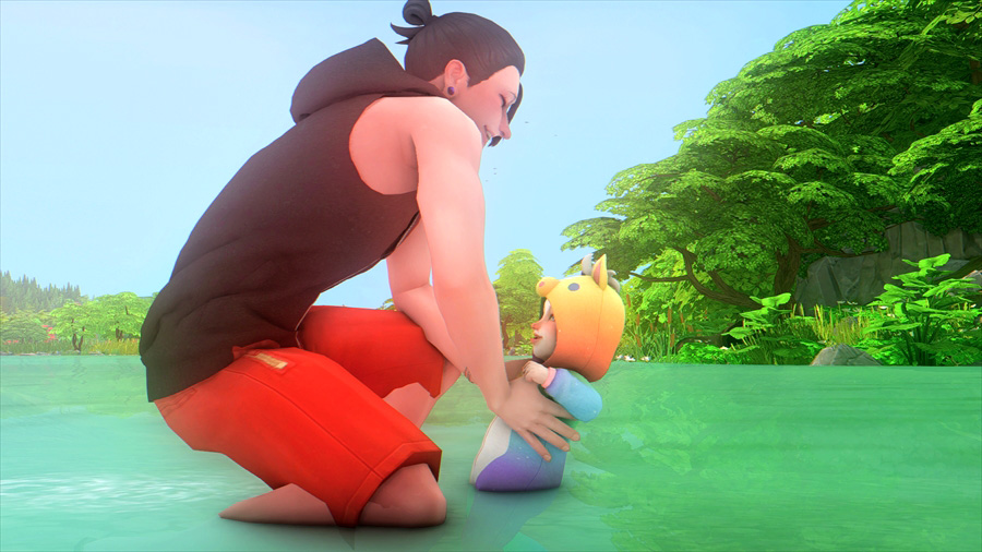 ほらほらお水だよとしばらくやって