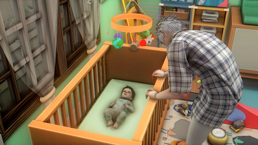 メグルをベッドに入れます