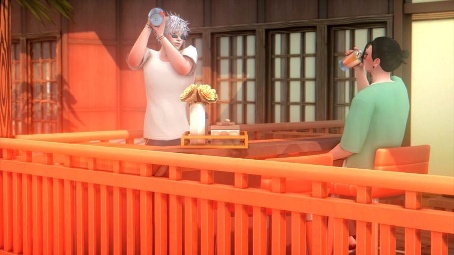 何かカクテルを作ってもらおうかなとカクテル一覧を見ていたら虹色のカクテルを見つけたので悟に指示を出しました