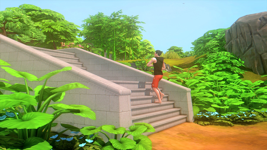 家に帰ります。ここの池は家からちょっと距離があるので家にいる時にしきりに水に親しむというアクションが出るのは謎なのですが実際にこういうアクションがあると分かって良かったです