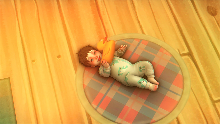 ※ちょっと面倒を見た後メグルを誰かが床に寝かせてしまったのでメグルは床に寝ています