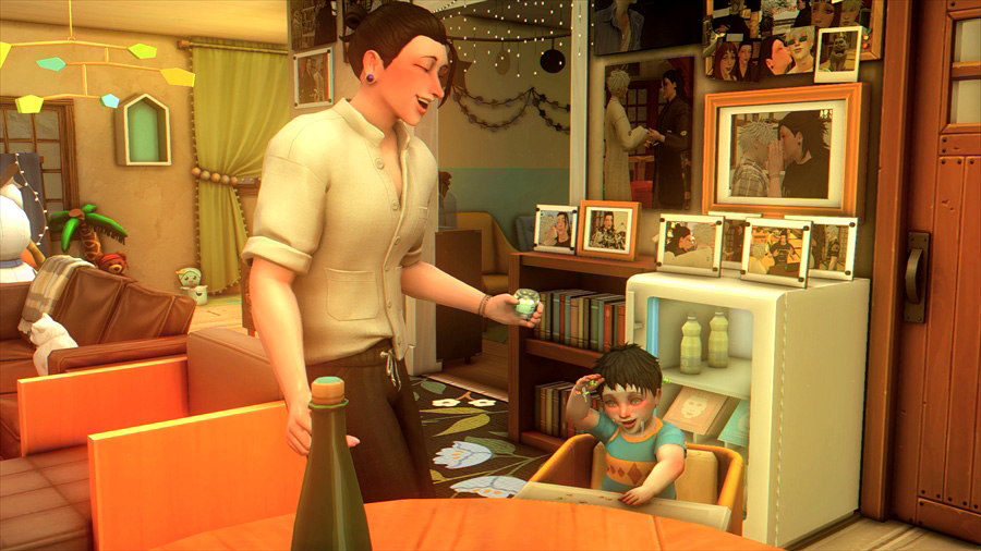 お気に入りの食事にあたると乳児もテンションが高め。良かったね