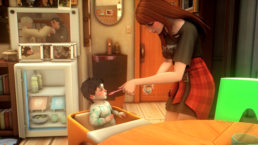 ご飯を拒否されるとご飯は勿論食べたことにならないので空腹のまま。息子の犯行にテンション下がった傑の代わりに硝子さんがベビーフードをあげてくれていました