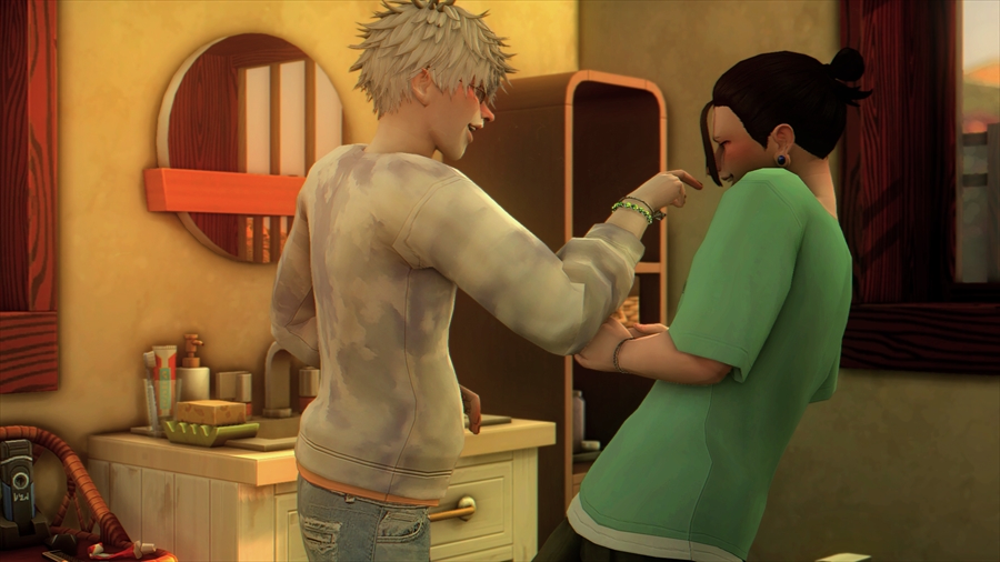 もーやだぁ❤みたいなことをきゃっきゃしながらやっている2人