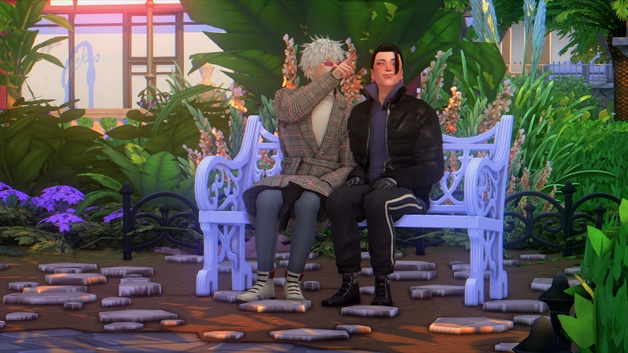 一緒に座って空も見られたり