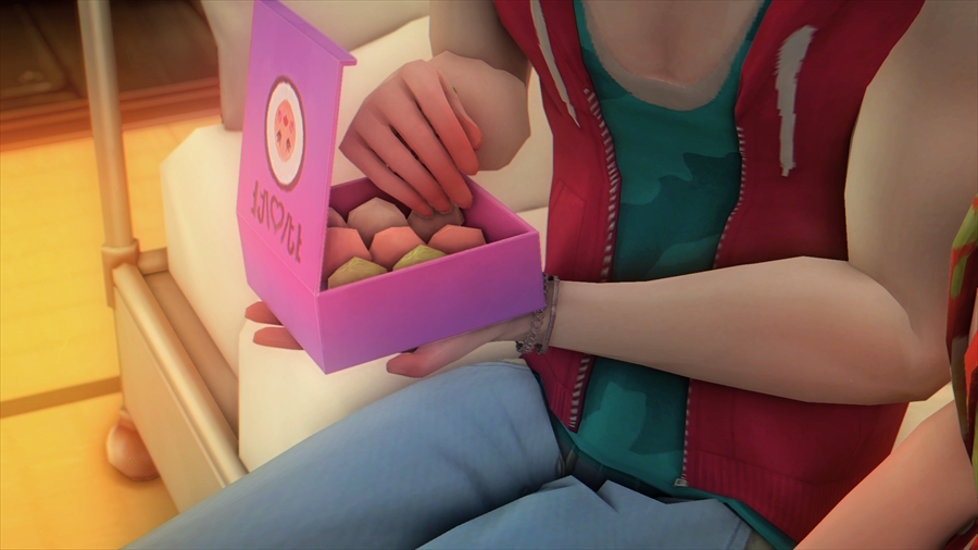 スイートハートボックスは色々種類があるのですがこれはおもちです。三食団子っぽい色