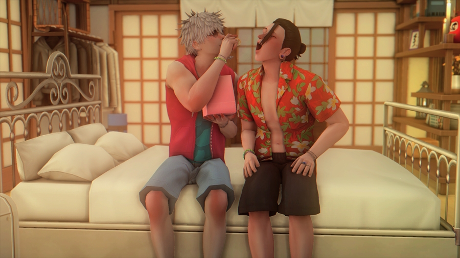 何回か食べさせ合うところを見ていると